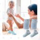 thumbnail image 4 of Rodilleras antideslizantes para gatear para bebés y calcetines antideslizantes para bebés Protector de rodilla para niños pequeños, 4 of 5