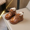 thumbnail image 6 of Fozruso Stylish Girls Ankle Boots With For Comfort Soft Sole Kids Short Boots British Style Leather Shoes For Girls Ideal For 1 6 Years Old,Warm Winter Boots Sizes 6 Toddler(12-18 Months), 6 of 6