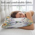 thumbnail image 5 of Watercolor Floral Pillow Covers, Linen Long Throw Pillow Case, Spring Daisy Sunflowers Wisteria Hummingbird Holiday Pillow Protector Decorative Cushion Cover for Living Room/Bedroom 20" x 36", 5 of 8