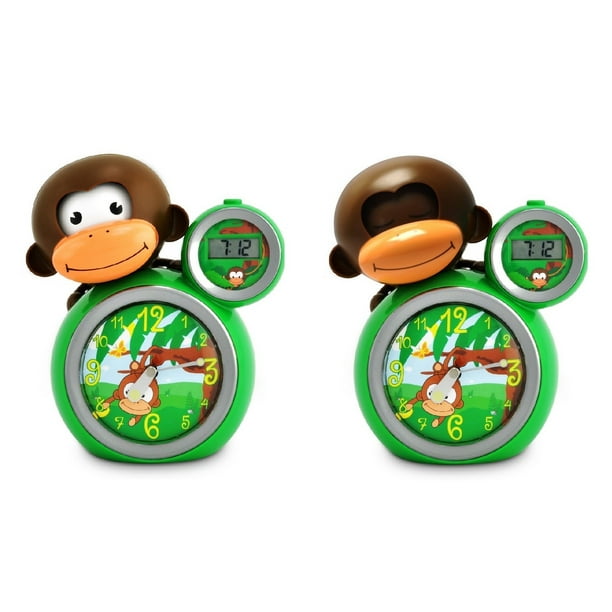 Geef energie Kiezelsteen helaas BabyZoo MoMo Monkey Sleep Trainer Clock - Alarm clock and 30 second night  light - Walmart.com
