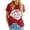 Red, variant on Womens T Shirts Graphic Rose Graphic Tee Loose Fit Summer Short Sleeve Boyfriend Crew Neck Tshirts Top