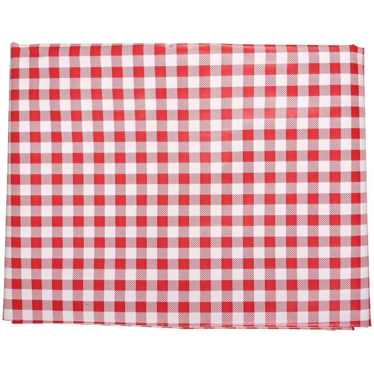 Red and 2024 white picnic cloth