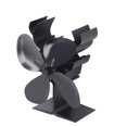 thumbnail image 1 of Ventilador de estufa de calor, 4 aspas, gran volumen de aire, poco ruido, aleación de aluminio, chimenea, estufa de leña, 1 of 14