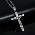 thumbnail image 3 of EOEMY Women Men Stainless Steel Jesus Cross Crucifix Pendant Chain Necklace Jewelry.-Gold, 3 of 8