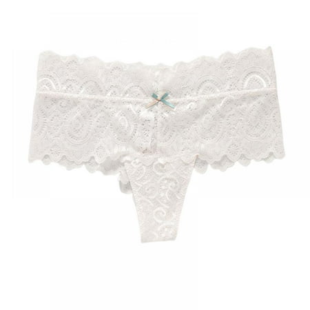 

Ladie s Invisible Mesh Transparent Hollow Out T-back Charming Soft G-string Women s Low-rise Full Lace Panties(1-Packs)