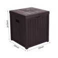 thumbnail image 2 of 51Gal/195L Outdoor Garden Plastic Storage Deck Box With Lockable Lid and Handle, Patio Storage Cabinet For Gardening Tools, Pool Toys And Patio Cushions, Weather-Resistant, Easy To Clean, Brown, 2 of 8