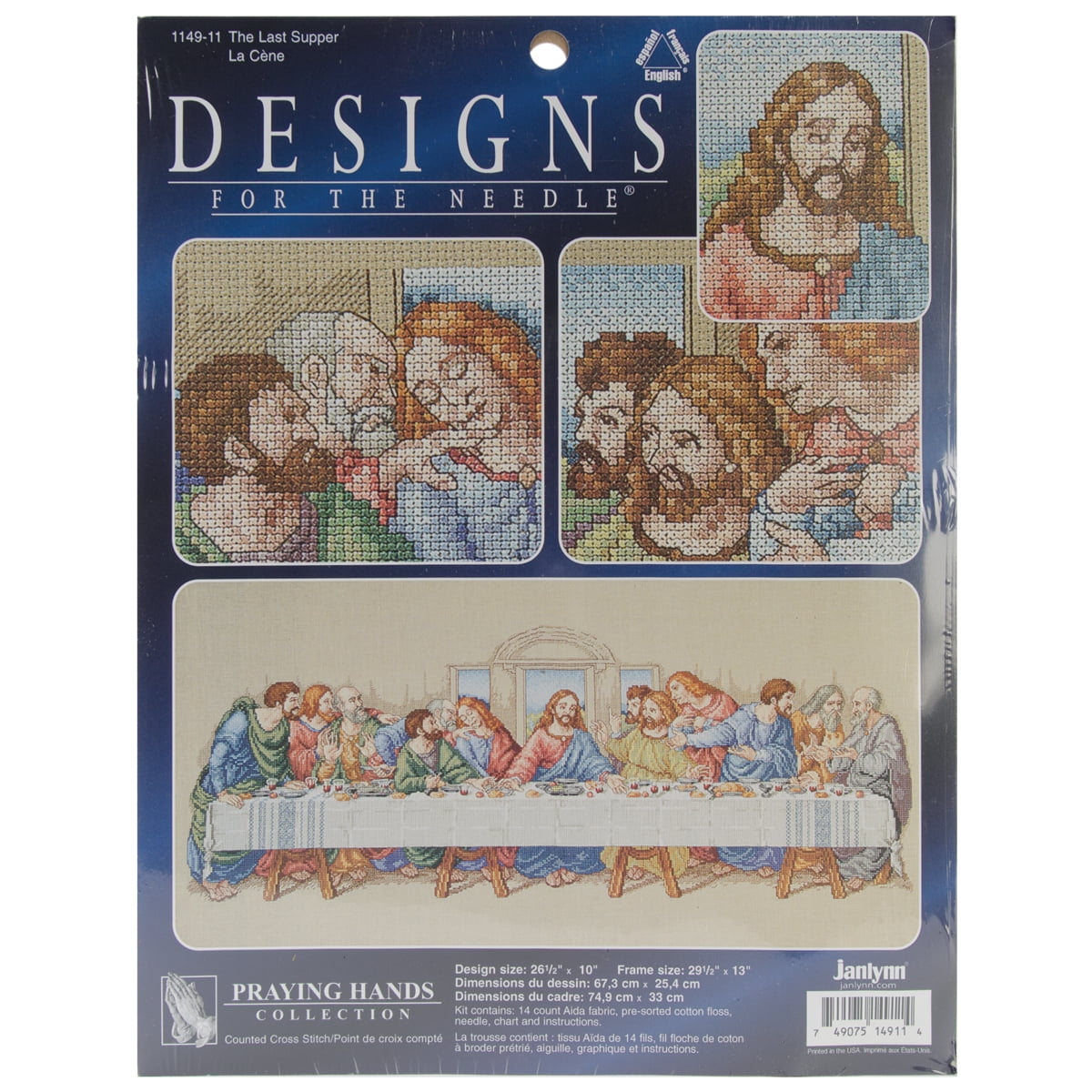 9 by 24-Inch Tobin Last Supper Stamped Embroidery Kit Stitched in Floss 9 by 24-Inch Tobin Last Supper Stamped Embroidery Kit Stitched in Floss