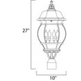 thumbnail image 2 of Maxim Crown Hill Four Light 27-Inch Outdoor Post Light - Black - 1038BK, 2 of 2