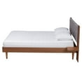 thumbnail image 2 of Baxton Studio Hemera Gray Fabric Brown Wood King Size Platform Bed With Table, 2 of 6