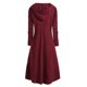 thumbnail image 2 of Borgoña XL Vestido de gran tamaño Con capucha Casual Suelta Estiramiento Chaqueta de color sólido ANGGREK  Otros, 2 of 7