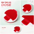 thumbnail image 4 of Round Pill Organizer 4 Compartment Red Small Case for Daily Travel Use, 4 of 7