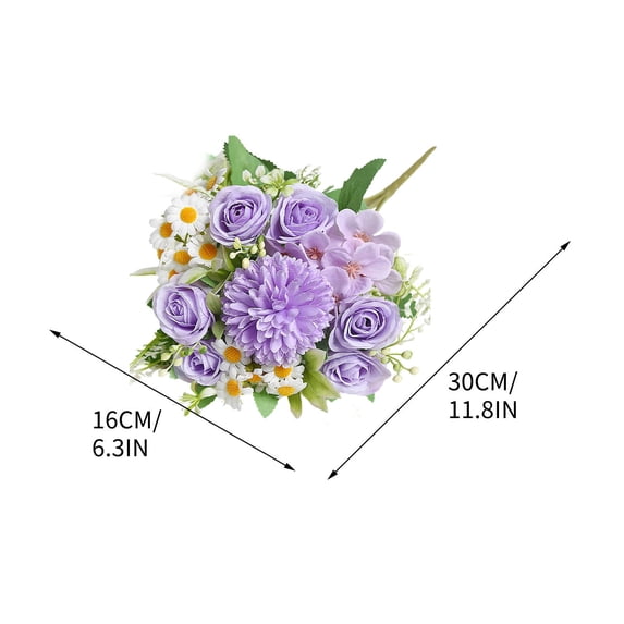 Antqov Artificial Flowers Roses Fake Flower Bulk Silk Faux Flower Bouquets for Party Home Wedding Holiday Decorations
