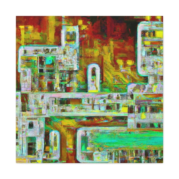 Modern Technological Mosaics - Canvas