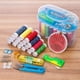 thumbnail image 5 of Caja de almacenamiento de costura de doble capa con dedal y perforador de agujas, organizador profesional para proyectos de sastrería y remiendos en casa. Aestivo | Multicolor | AESTIVO, 5 of 7