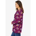 thumbnail image 3 of Woman Within Plus Size Perfect Printed Long-Sleeve Crewneck Tee, 3 of 5