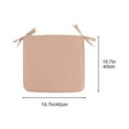 thumbnail image 3 of geerera 15x15 Inch Square Chair Cushion with Straps, Outdoor Seat Pad for Patio, Dining Chairs, Office, Kitchen, 3 of 7
