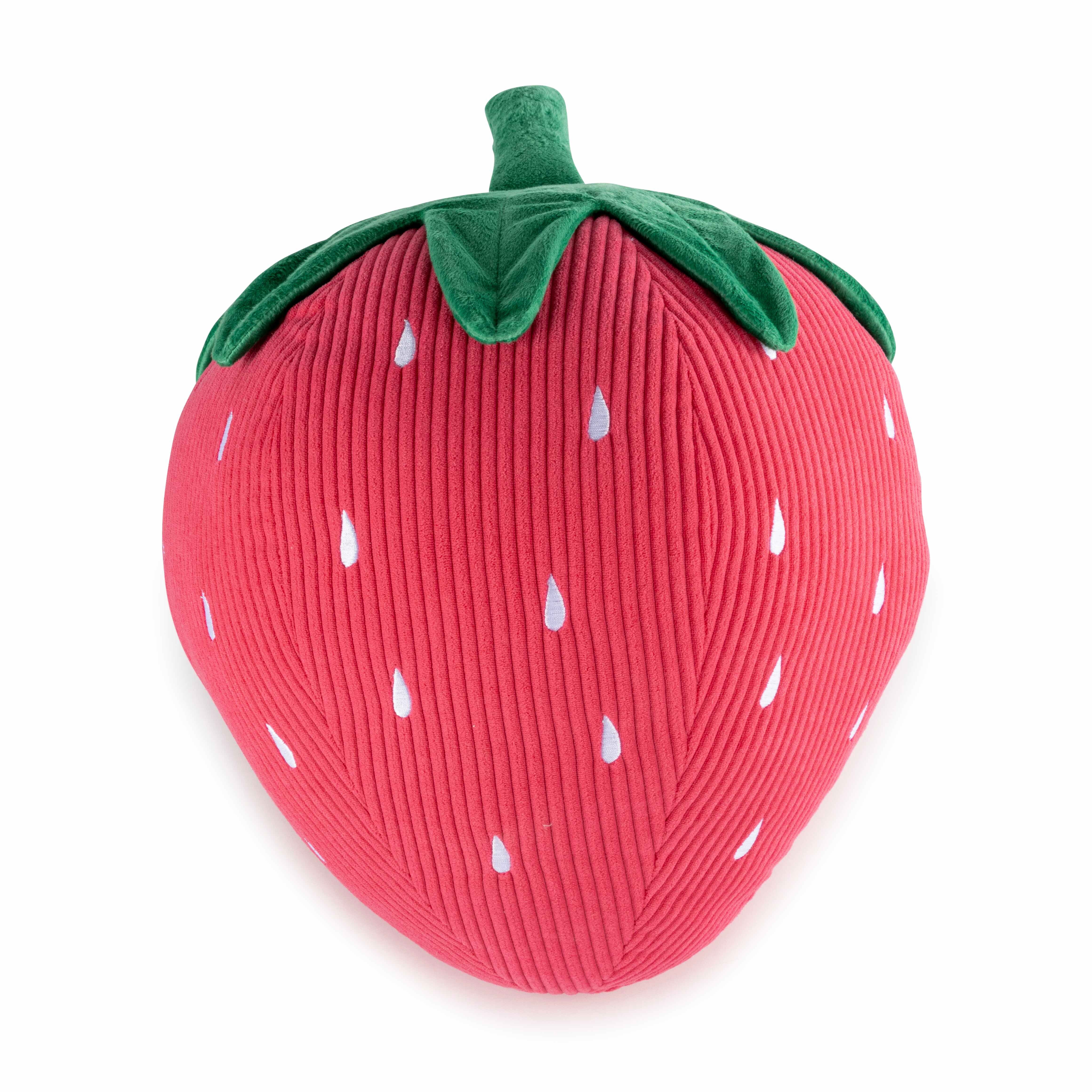 Strawberry Shortcake 14" Strawberry Shaped Pillow Buddy, Polyester Corduroy, Pink, Wildbrain