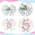 thumbnail image 4 of JoyBowie 2 pcs 4 inch Glitter Number 5 Hair Bows, Birthday Clips for Toddler Girls, 4 of 10