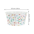 thumbnail image 2 of 100pcs Paper Ice Cream Cups Disposable Cake Cup Dessert Bowls Party Supplies for Baking Wedding Birthday (Colorful Dots), 2 of 6