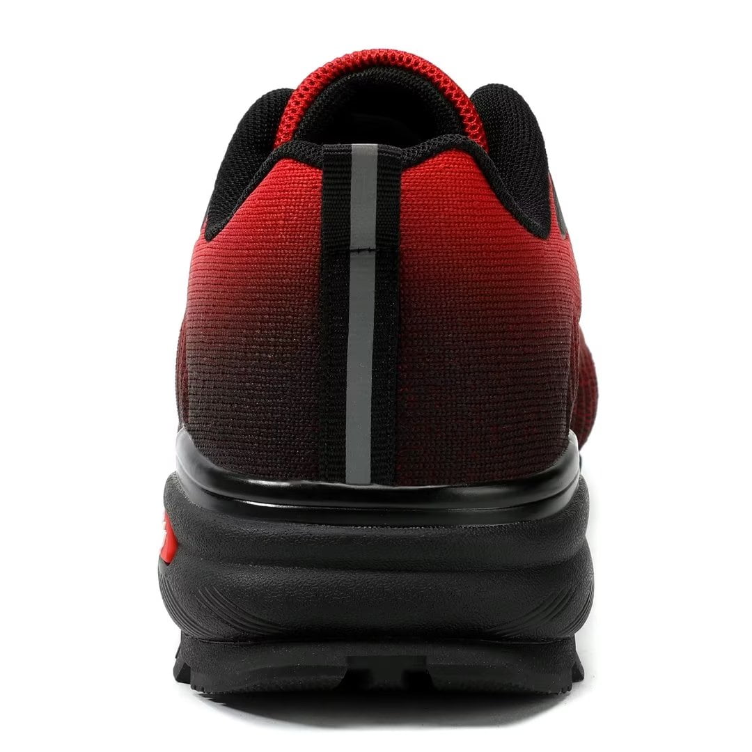 Kricely Men's Trail Running Shoes Fashion Hiking Sneakers for Men Camo Tennis Cross Training Shoe Mens Casual Outdoor Walking Footwear Red Size 11