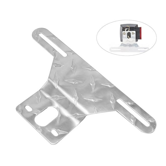 Anxingo Trailer License Plate Light Bracket Aluminum Plate Light Mount Holder Fit for Mount Camper Car RV Truck