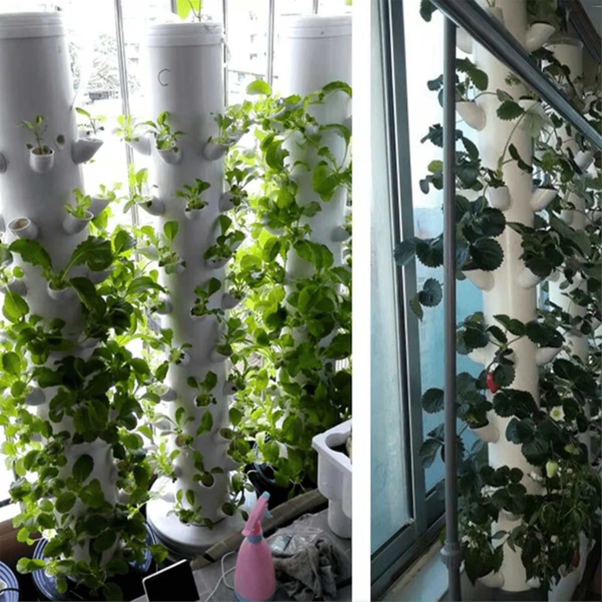Hydroponic Vertical Tower Container DIY Hydroponic Planting Cup Flower Container Plant Growth Pot Cup
