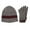 Gray, variant on Men's Beanie and Glove Set-Ebony/Gray OS