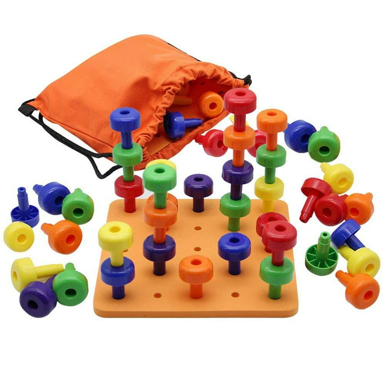 Tuddler Toddler Peg Board Sensory Toys / Montessori Toys for