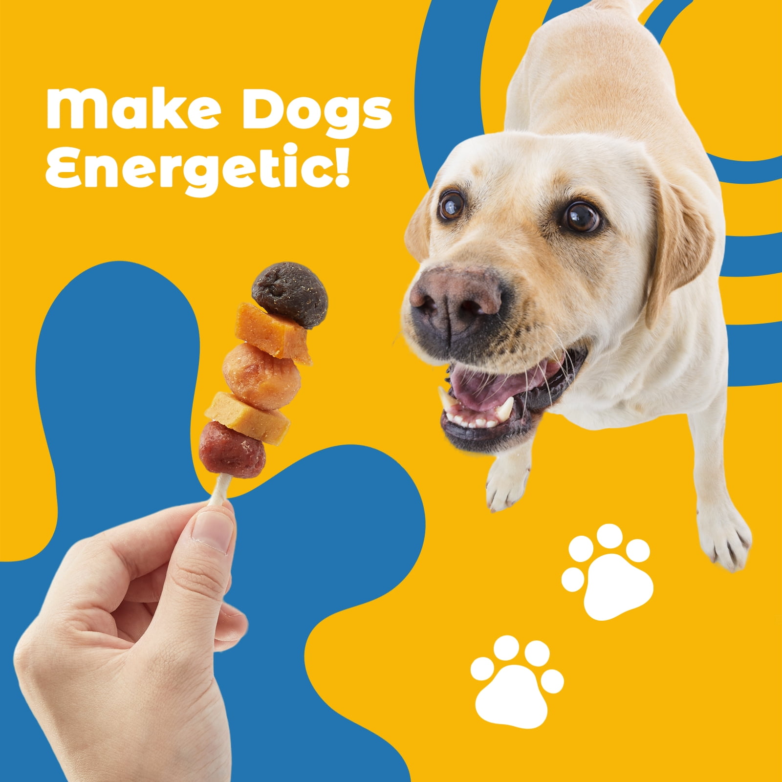 (2 pack) Jungle Calling Dog Treats, Snacks BBQ Kabobs, Chicken,Duck, Beef, Sweet Potato & Pumpkin,Rawhide Sticks 12 oz