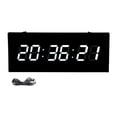 thumbnail image 3 of Reloj de pared Digital LED, Reloj de escritorio, decoración del hogar, brillo ajustable, despertador Rectangular montado en la pared para dormitorio y Digital, 3 of 8