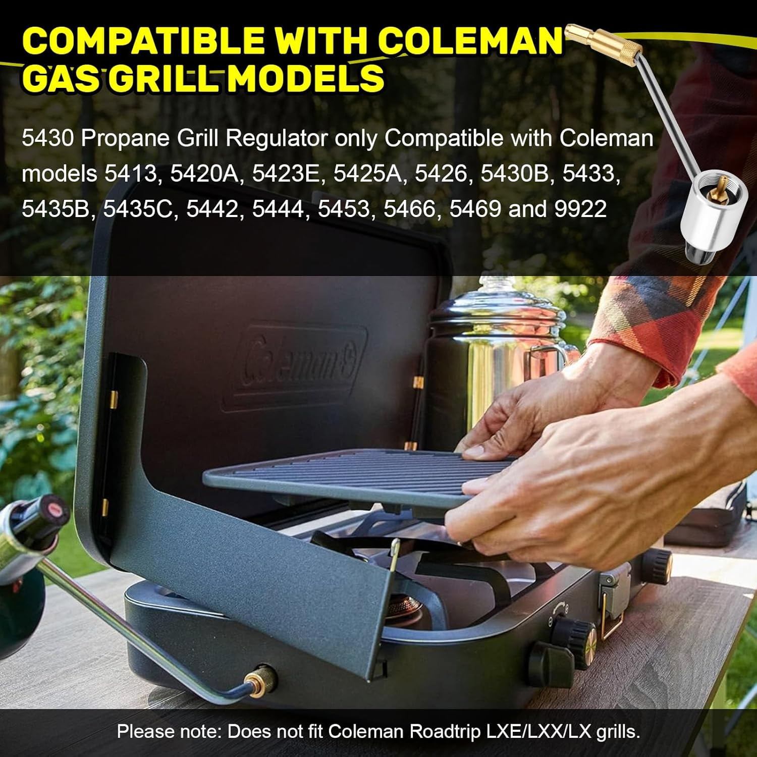 ABCISI 5430 Stove Pressure Regulator Replacement Part Compatible with Most Coleman Stoves & Grills and Fold N Go Stoves Camping Stove Regulator Keeps Propane Gas Pressure Stable