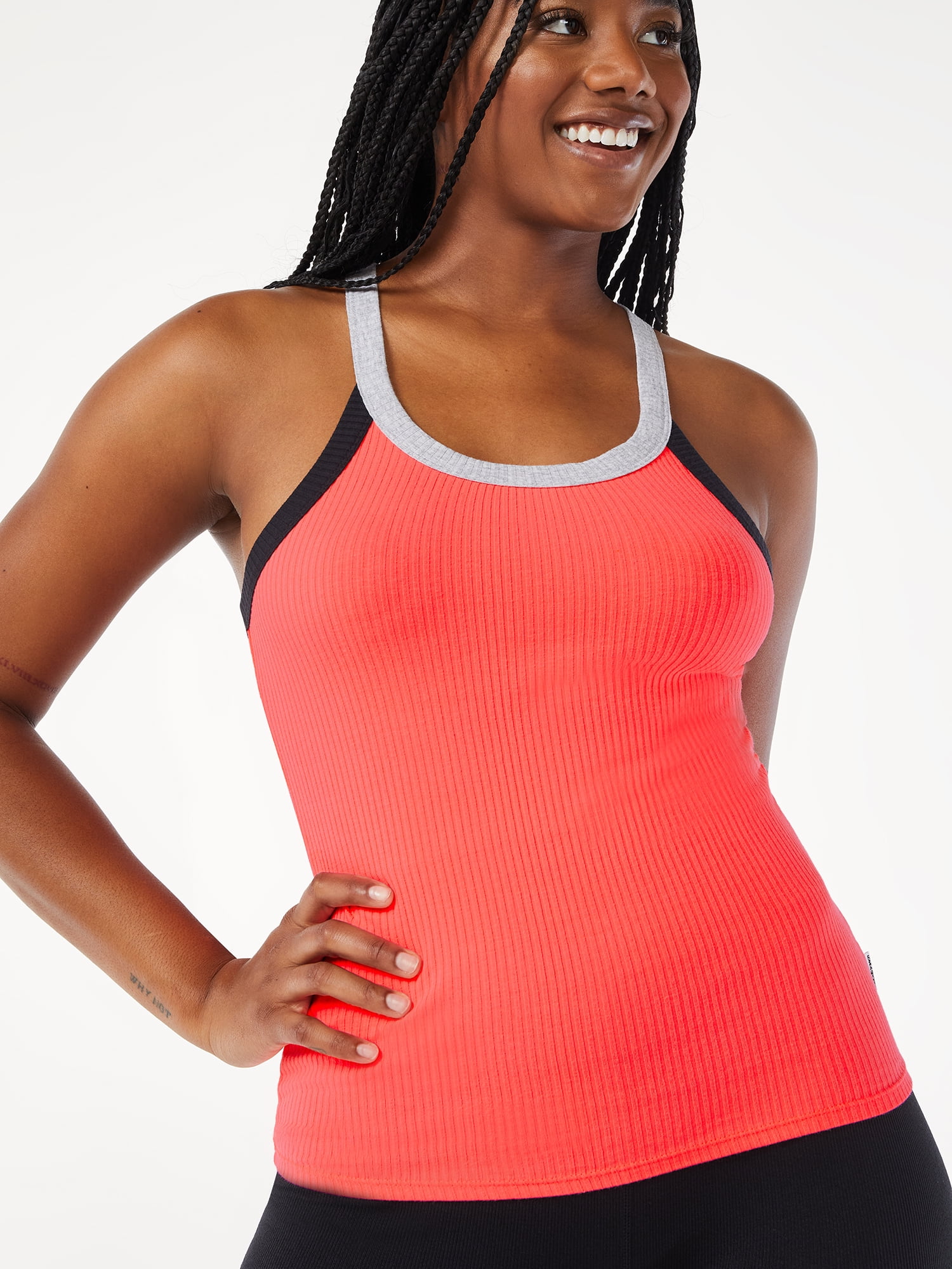 Love & Sports Women's Color Piped Tank Top