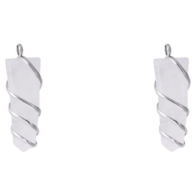 Abalorio Minnieouse Envuelto en Alambre Cristal Blanco 2Conjunto