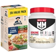 Muscle Milk Protein Powder Vanilla and Quaker Instant Variety Oatmeal