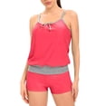 thumbnail image 2 of XFHLMJFF Womens Tankini Swimsuit Tummy Control Two Piece Normal High Waisted Bathing Suit Sports Vacation Strap New Padded Bra Leisure Swimwear, 2 of 8