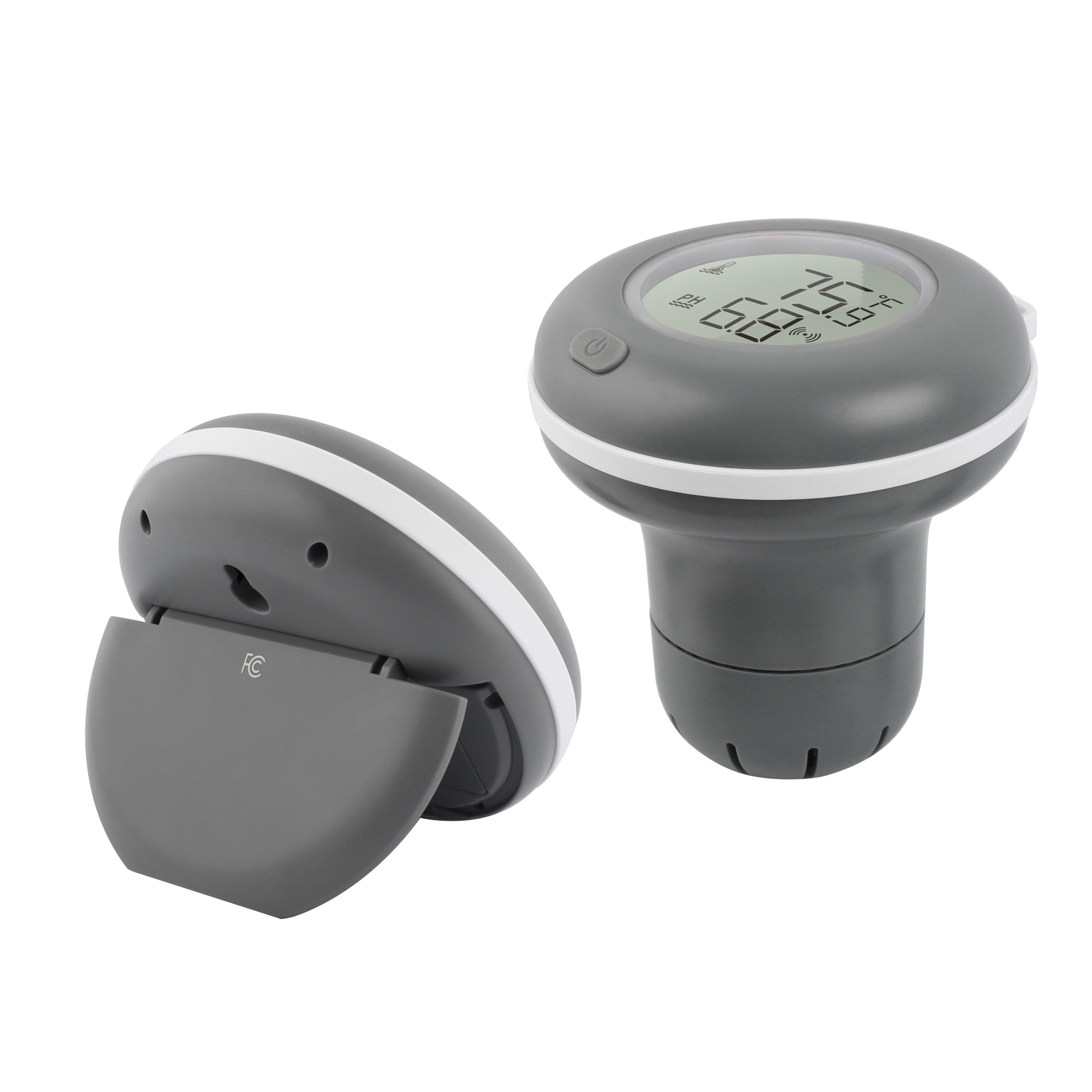 Mainstays 2-in-1 Multi-Function Wireless Pool Thermometer Ph Set with LCD and AA Battery,0.78lbs,5.75 in