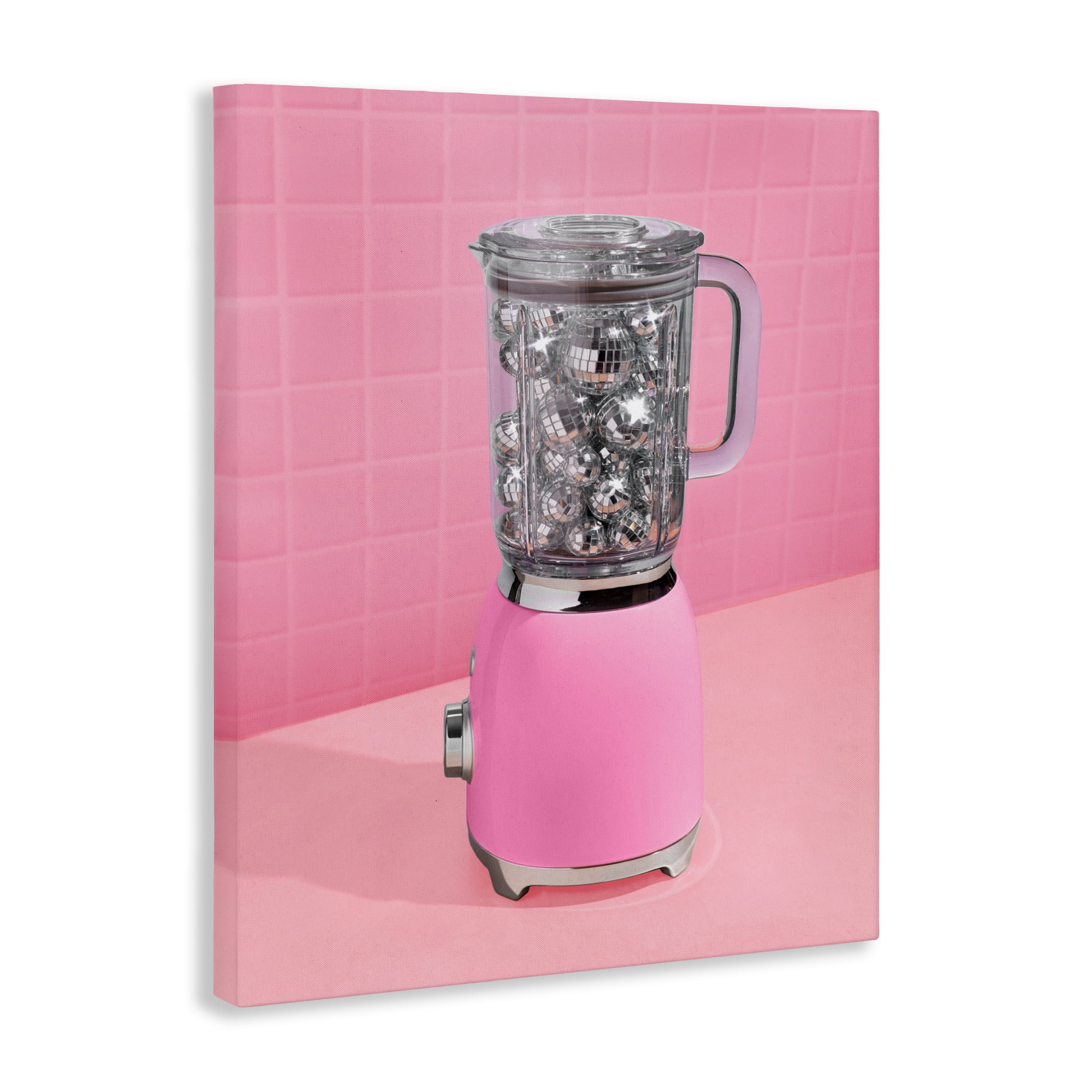 Stupell Industries Disco Drink Blender over Pink Canvas Wall Art, design by LISH Creative