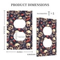 thumbnail image 3 of KLL Skull record rock Pattern Electrical Outlet Covers, 3" x 5" 1 Pack Electric Receptacle Plug Covers for Decorator Receptacle Outlet & Switch-Style S, 3 of 6