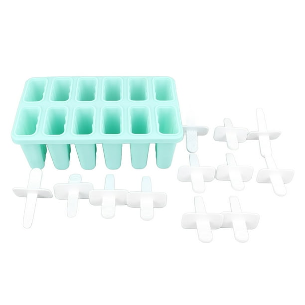 Molde para helado Nikou de silicona verde reutilizable 12 cavidades