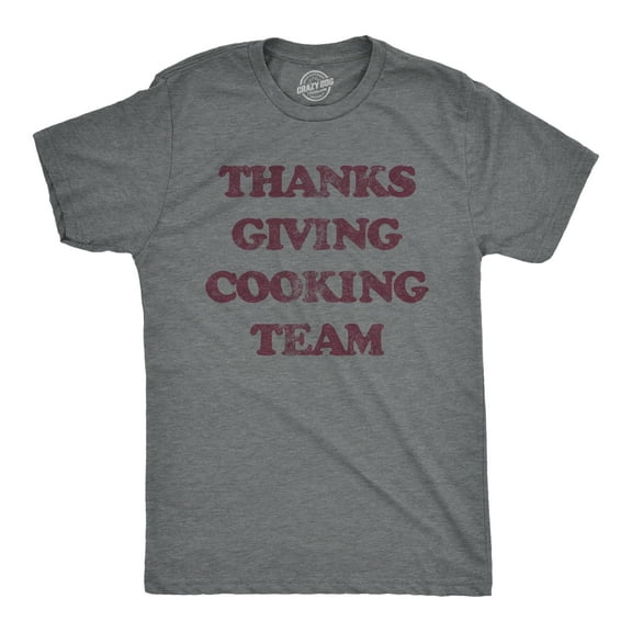 Mens Thanksgiving Cooking Team T Shirt Funny Turkey Day Dinner Chef Graphic Tee Graphic Tees