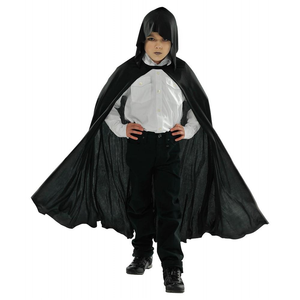 Longsing Halloween Cloak Women Men Kids Halloween Cape Carnival Carnival Costume Cosplay Cape Hooded Black
