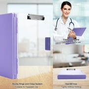 sixwipe Clipboard with Storage, 8.5x11 Heavy Duty Boards with 2 Storage Case and Compartment Translucent, Nursing Clipboard Folder Case for Office Supplies