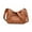 Brown, variant on Deeceymbur Women Soft Washed Leather Shoulder Bag Multi-Zip Spacious Large Capacity Handbag For Daily Use Travel Work Shopping Necessity