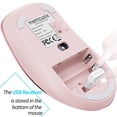 thumbnail image 5 of memzuoix Wireless Mouse for Laptop, Pink Ergonomic Wireless Mouse 5 Buttons 1400 DPI with Nano, Cordless Computer Mouse for Chromebook, Desktop, PC, Mac, 5 of 8