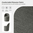 thumbnail image 3 of Swivel Barrel Dining Chairs Set of 6 Kitchen Fabric Upholstered Dining Room Chairs Living Room Grey, 3 of 8