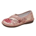 thumbnail image 3 of Mostsola Flats for Women Round Toe Vintage Soft Floral Embroidery Dress Shoes Comfort Slip on Loafer, 3 of 8