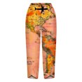 thumbnail image 4 of BUIgtTklOP no boundaries Women's Plus Size Vintage Wide Leg Pants Cotton Linen Harem Pants Summer Elastic Waist Casual Lightweight Baggy Dandelion Pants for Beach,Cropped Pants for Women Clerance, 4 of 5