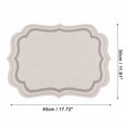 thumbnail image 2 of Unique Bargains 2 Pcs Irregular Shape Placemat Light Gray PU, 2 of 5