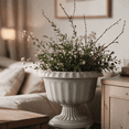 thumbnail image 6 of huayou Vintage European Pedestal Plastic Planter, Retro Fluted Urn Flower Pot for Hydroponic Greenery Patio Garden Home Decoration, 6 of 6