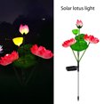 thumbnail image 1 of Lámpara De Césped 2 uds 4LED luz de césped Solar Lotus enchufe de tierra luces decoración (rosa con Lotus Pod), 1 of 7